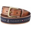 חגורה משולבת עור ובד Tommy hilfiger עור חום בד כחול, Color: כחול, מידה: 34
