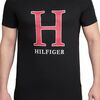 טישרט TOMMY HILFIGER הדפס H שחור, Color: שחור, בחר מידה: S