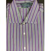 מכופתרת POLO RALPH LAUREN - classic fit פסים סגול ירוק, Color: סגול, בחר מידה: (34/35) 18/XXL