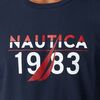 טי שרט נאוטיקה בצבע כחול נייבי בהדפס לוגו המותג, Color: כחול, בחר מידה: XXL