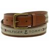 חגורה משולבת עור ובד Tommy Hilfiger עור חום בד חאקי, Color: חום, בחר מידה: 32/80