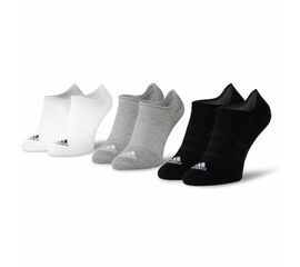 מארז שלושה זוגות גרביים קצרות adidas יוניסקס, Color: אפור, בחר מידה: M