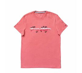 טישרט TOMMY HILFIGER הדפס ורוד, Color: ורוד, בחר מידה: S