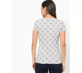 טישרט TOMMY HILFIGER אפור נשים, בחר מידה: XS