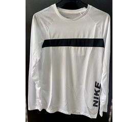 חולצה ארוכה Nike Dri-fit ילדים ונוער בצבע לבן, Color: לבן, בחר מידה: S