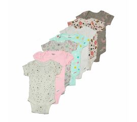 מארז 7 בגדי גוף קצרים Gerber, Color: אפור, מידות: NB