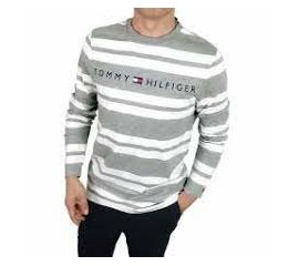 חולצה ארוכה Tommy Hilfiger פסים, Color: אפור, בחר מידה: L