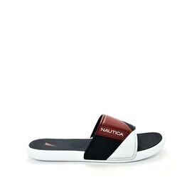 NAUTICA כפכפי סלייד שחור לבן לגבר, Color : white, נאוטיקה נעליים גברים: US8-41.5