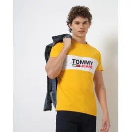 טישרט TOMMY JEANS צהוב, Color : yellow, Choose a size: M