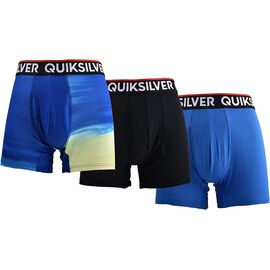 3 תחתוני בוקסר רשת QUIKSILVER לגברים, Color : blue, Choose a size: S
