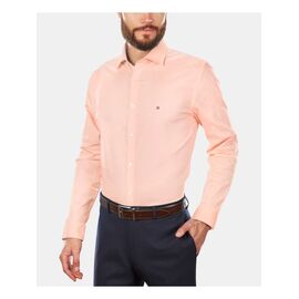 מכופתרת Tommy Hilfiger slim fit סטרץ' ללא גיהוץ בצבע כתום סיטונאות