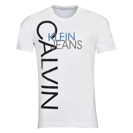 טישרט CALVIN KLEIN לבן צמוד סיטונאות