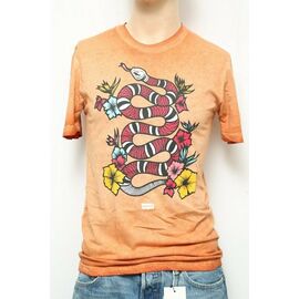 LEVIS חולצה קצרה נחש, Color : orange, Choose a size: S