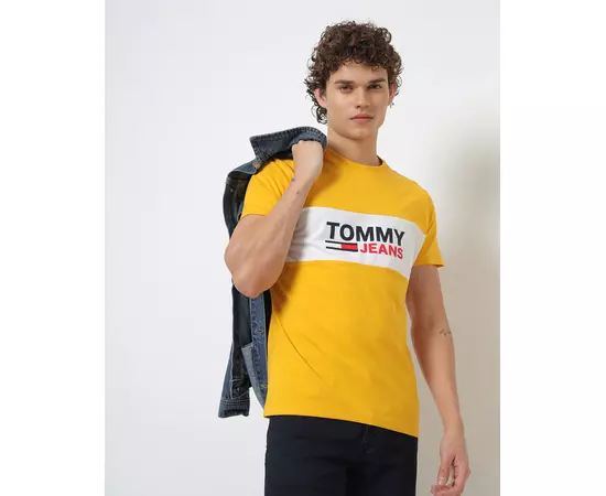 טישרט TOMMY JEANS צהוב, Color : yellow, Choose a size: M