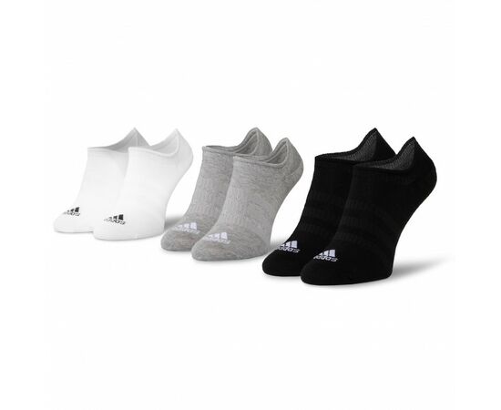 מארז שלושה זוגות גרביים קצרות adidas יוניסקס, Color : gray, בחר מידה: M