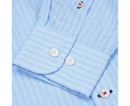 מכופתרת Tommy Hilfiger אל קמט פסים תכלת, Color: כחול, בחר מידה: S, 5 image