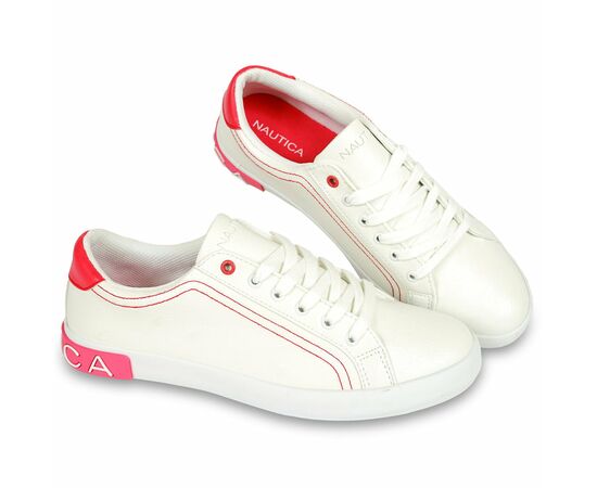 סניקרס NAUTICA לבן ורוד נשים, Color: לבן, בחר מידה: US6-36.5, 2 image