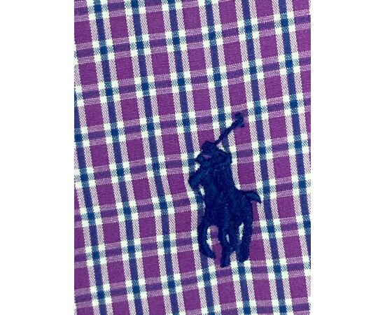 מכופתרת POLO RALPH LAUREN - classic fit משובץ סגול, Color: סגול, בחר מידה: M/15.5 (32/33), 2 image
