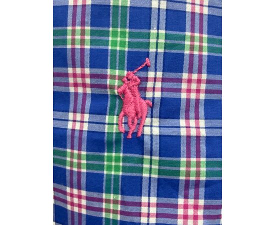 מכופתרת POLO RALPH LAUREN - slim fit כחול ורוד, Color: כחול, בחר מידה: S, 2 image מכופתרת POLO RALPH LAUREN - slim fit כחול ורוד, Color: כחול, בחר מידה: S, 2 image