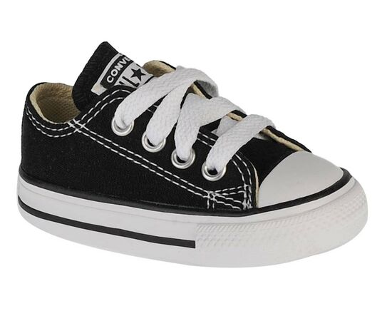 סניקרס CONVERSE שחור נמוך תינוקות\ ילדים, Color: שחור, מידה: US2-18, 3 image