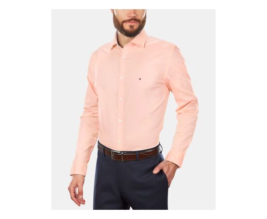 מכופתרת Tommy Hilfiger slim fit סטרץ' ללא גיהוץ בצבע כתום סיטונאות