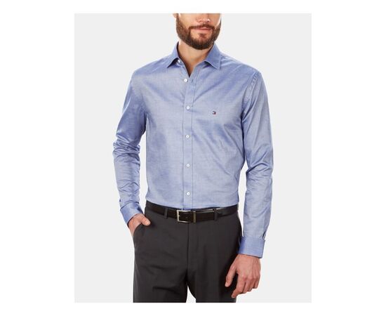 מכופתרת Tommy Hilfiger - slim fit בצבע כחול ג'ינס סיטונאות