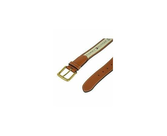 חגורה משולבת עור ובד Tommy Hilfiger עור חום בד חאקי, Color : Heat, בחר מידה: 42, 2 image