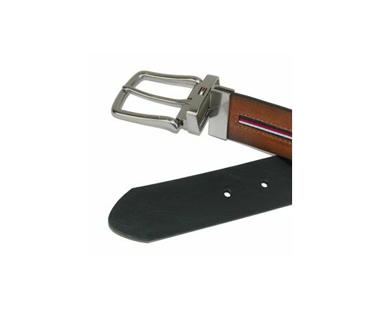 חגורה מעור Tommy hilfiger עור חום עם בד רקום, Color: חום, מידה: 32, 2 image